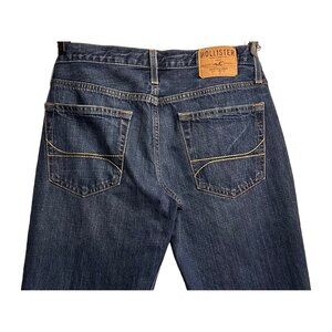 Y2K 80’s 90’s Hollister Jeans Sz 32 Button Fly Classic Straight Leg Dark Denim
